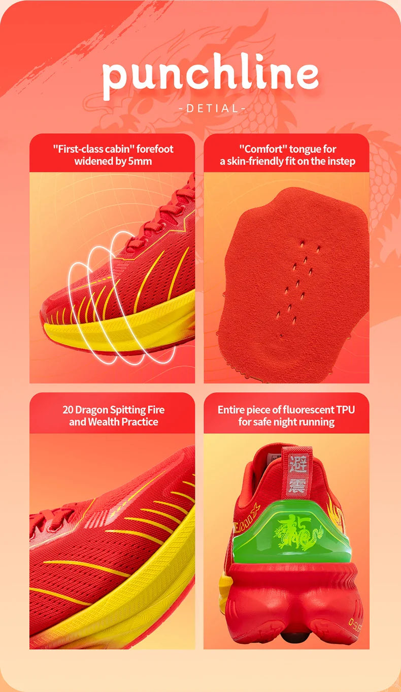 Scarpe da corsa ONEMIX Paraurti rosso riflettente Elite Scarpe sportive con rialzo di altezza per scarpe da ginnastica da passeggio in mesh traspirante per esterni da uomo