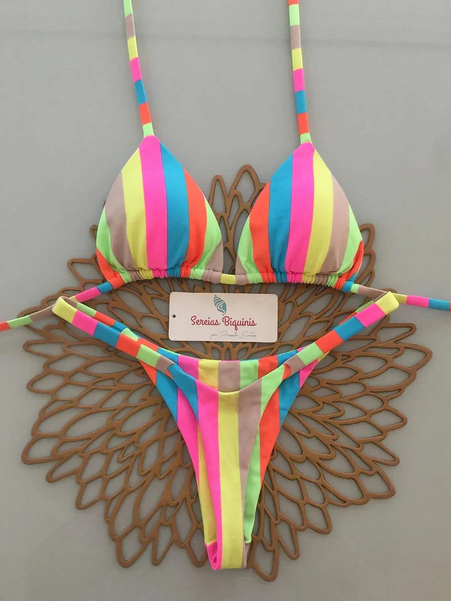 Micro Bikini 2026 Costume da bagno donna Nuovo costume da bagno sexy Halter Bikini Set brasiliano Biquini Perizoma femminile Beachwear Party Wear