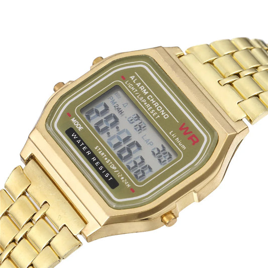 Orologio da donna uomo unisex oro argento nero vintage LED digitale sportivo militare orologi da polso elettronico digitale presente regalo maschile