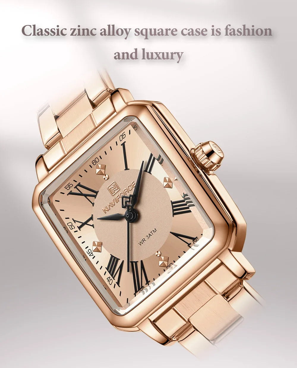 NAVIFORCE Orologio da donna alla moda per donna Orologio da polso da donna casual impermeabile al quarzo in acciaio inossidabile da regalare alla fidanzata 2025
