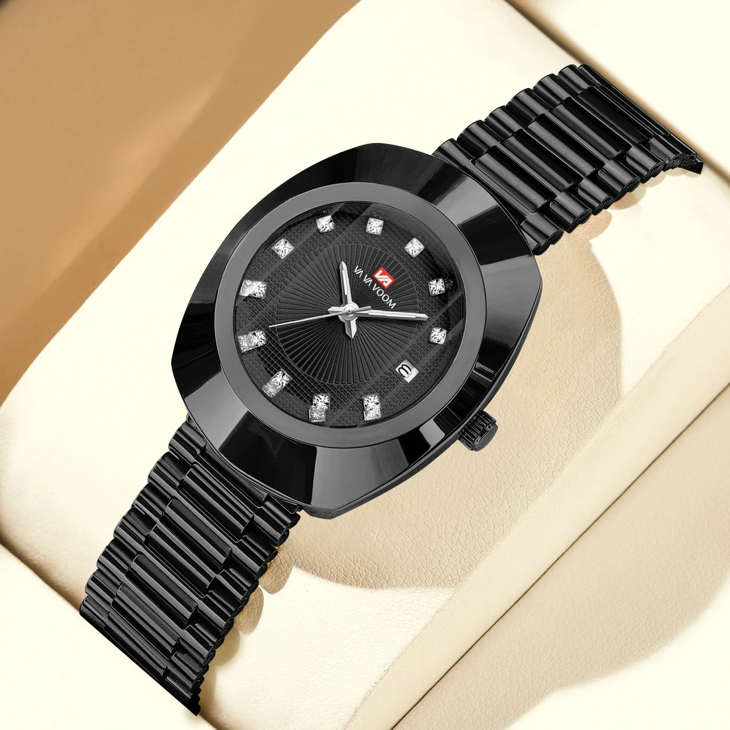 2024 nuove donne orologio ovale 34mm movimento al quarzo in acciaio inossidabile marchio di lusso acqua diamante oro nero vestito casual orologio da banchetto