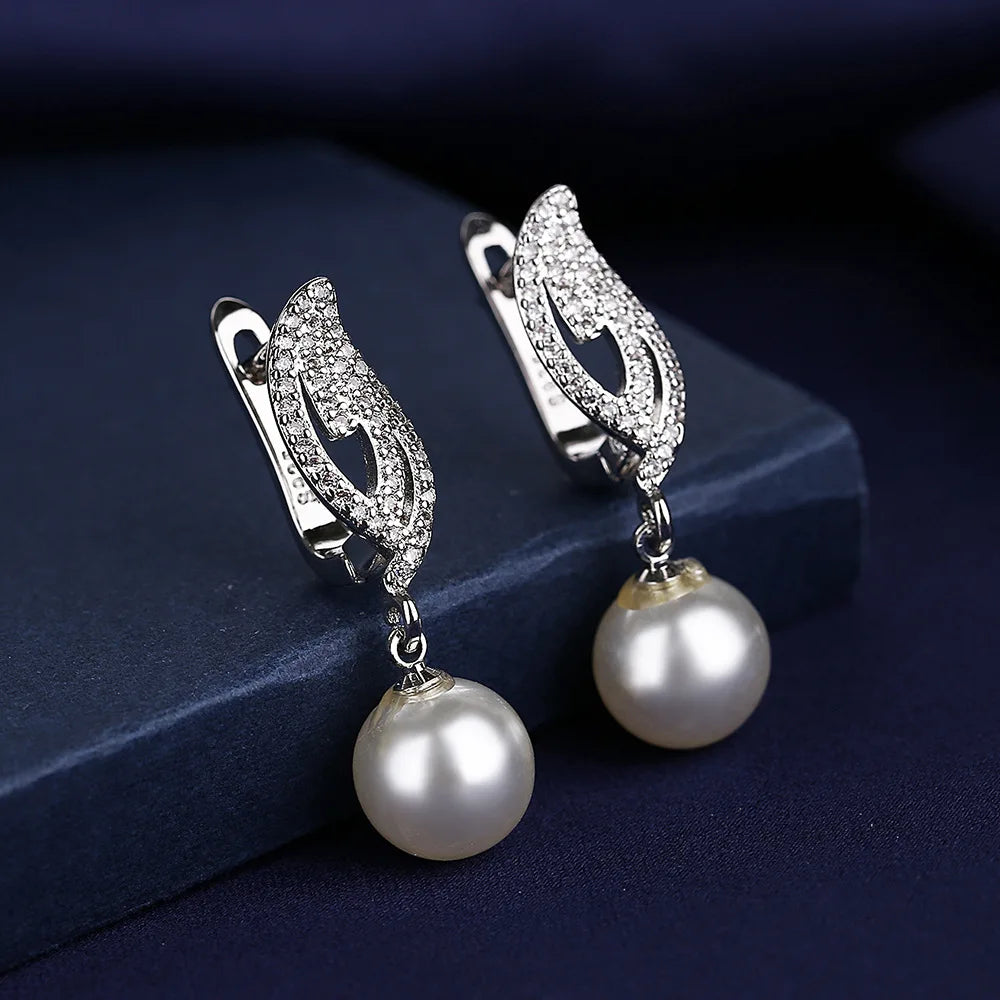 Orecchini in argento sterling 925 gioielli di alta qualità retrò modello semplice orecchini con zirconi bianchi viola vendita calda