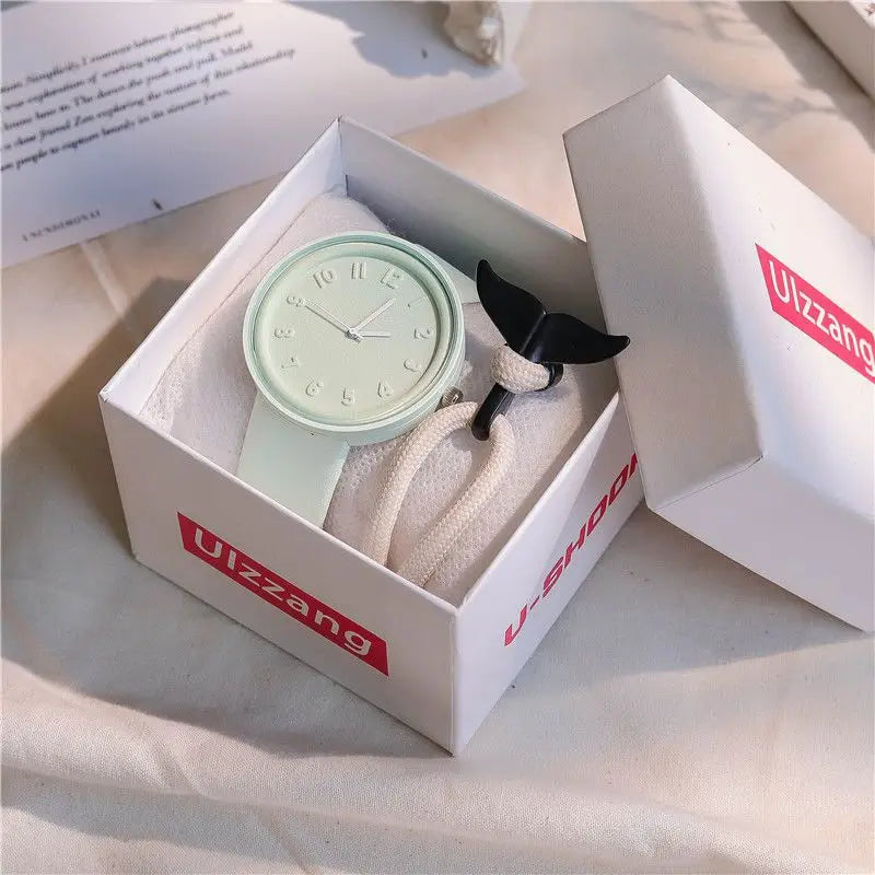 Simple Fashion Makaron Simple Women Watch Ins High Beauty Student uomo e donna Style Round Leisure Vintage orologio da polso al quarzo