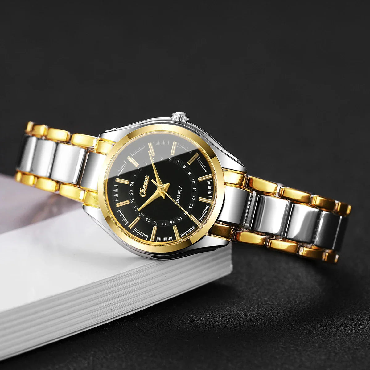4 pezzi/set moda quadrante piccolo orologi da donna braccialetti da polso analogico al quarzo di lusso da donna Set Reloj Mujer (senza scatola)