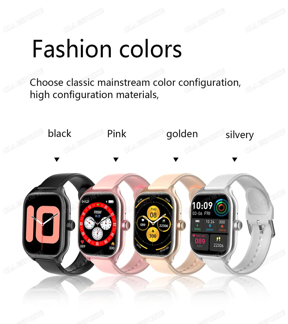 Smartwatch 2025 per Android e iOS, Schermo a Colori da 2,01 Pollici, Risposta alle Chiamate Bluetooth, Orologio Fitness Tracker per Donne e Uomini