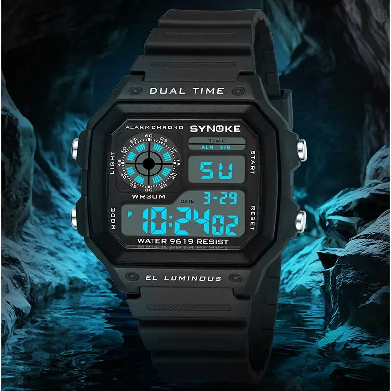 SYNOKE Military Digital Watches Men Sports cronografo luminoso impermeabile maschile orologi da polso elettronici Relogio Masculino