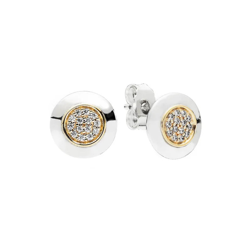 Orecchini in Argento Puro 925 con Zirconi a Forma di Cuore, Stella, Luna e Cerchio, Gioielli per Donne, Regalo per Compleanno, Festa della Mamma, Accessori