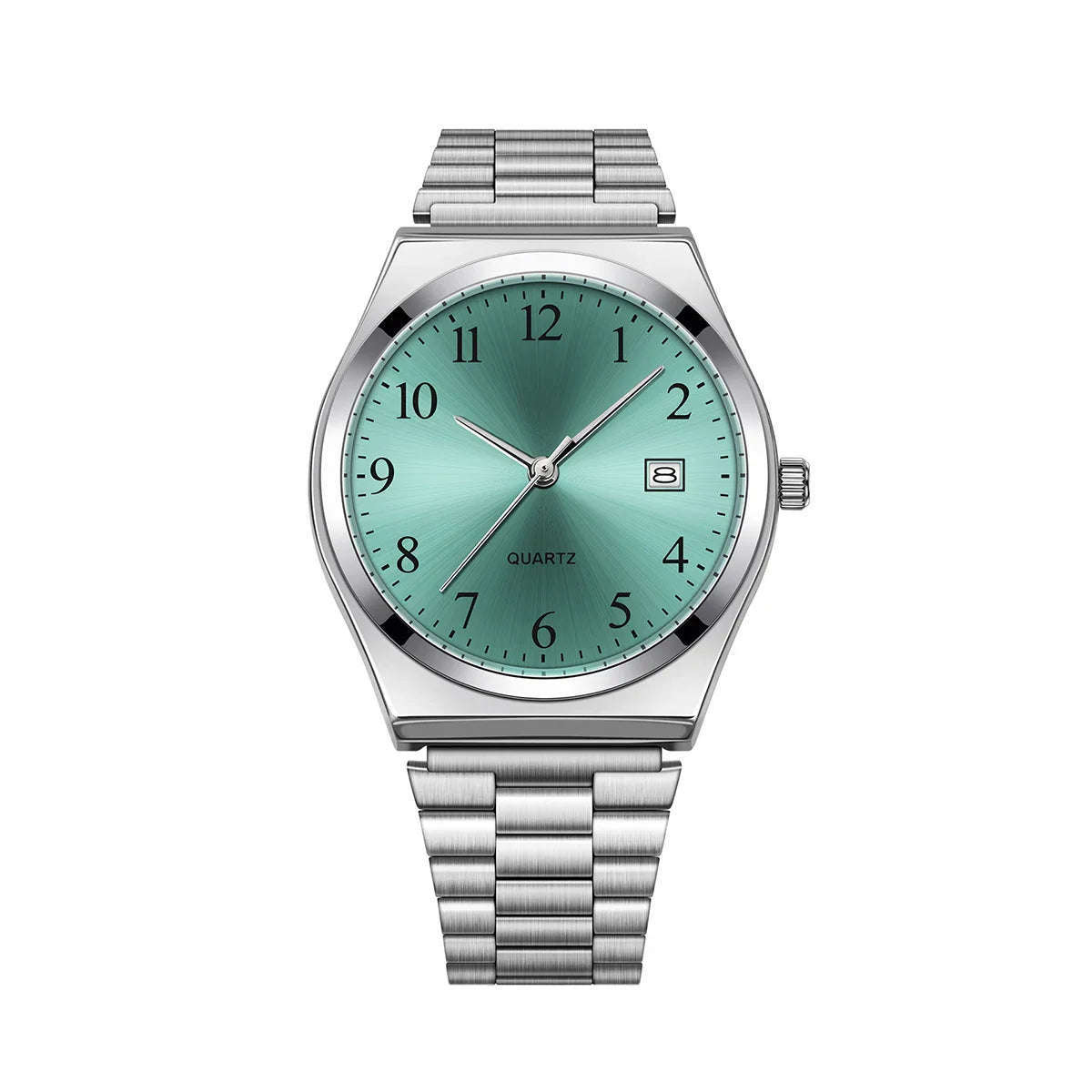 LUCKY FOX - Orologio da polso elegante e minimalista in acciaio inossidabile con quadrante nero - Cronometraggio preciso per tutti i giorni