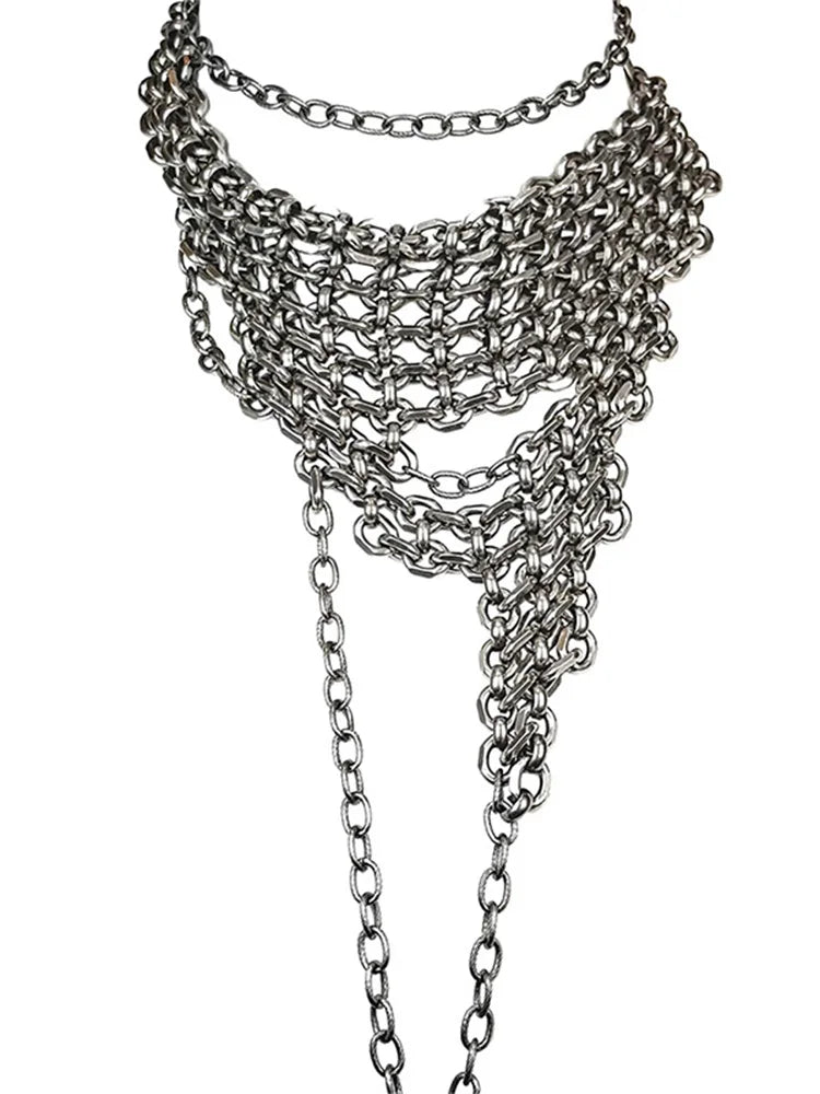 Set di Gioielli Punk Rock per Donne e Uomini, Collane e Anelli con Ciondolo a Croce Gotica, Collezione di Accessori Gioiello Audaci