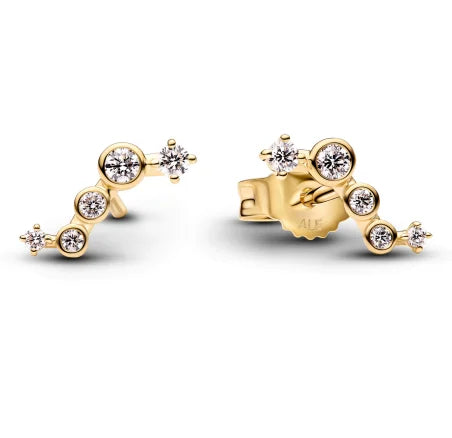 Orecchini e Ciondolo con Zirconi Scintillanti, Combinazione Fiore di Ciliegio e Farfalla, Orecchini in Argento 925, Regalo Ideale per Donne