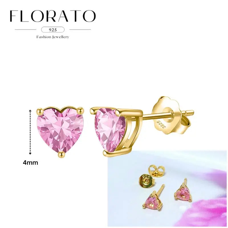 Lussuosa geometria 925 orecchio in argento sterling Ago rosa serie zircone orecchini a cerchio pendenti dolce moda regali di gioielli da sposa