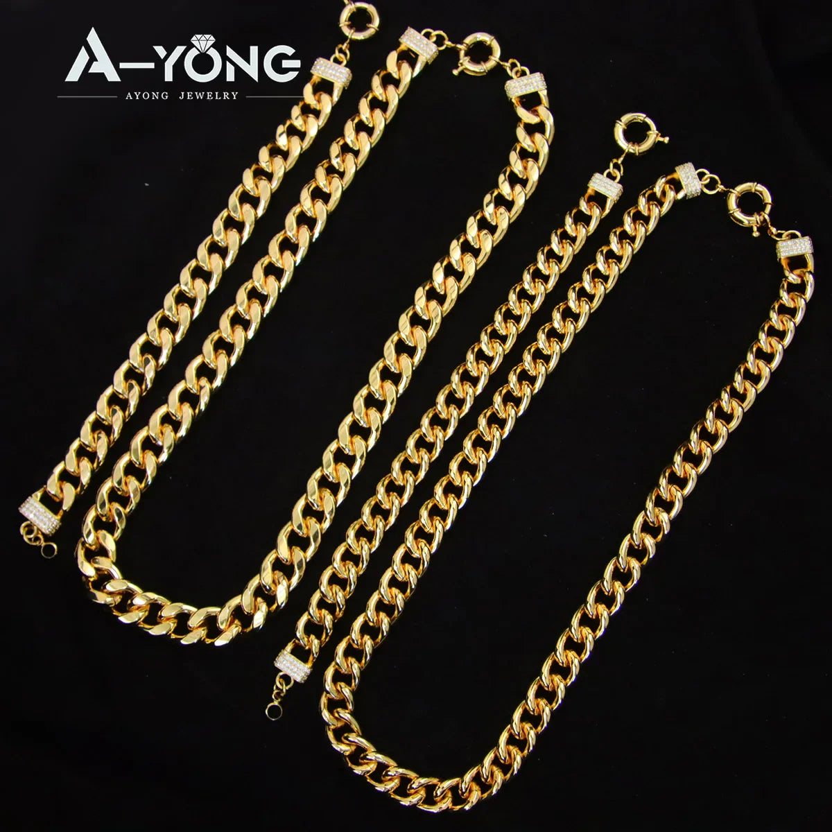 Set di gioielli Hip Hop di lusso placcato oro 21k Dubai Fashoin Collana a catena cubana Arabo Donna Uomo Punk Evento Gioielli per feste
