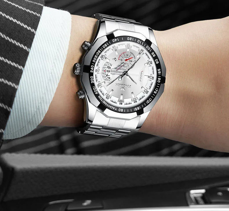 2024 Top Brand di Lusso Orologio di Moda Casual Militare Al Quarzo Sport Orologio Da Polso In Acciaio Pieno Impermeabile Orologio da Uomo Relogio Masculino
