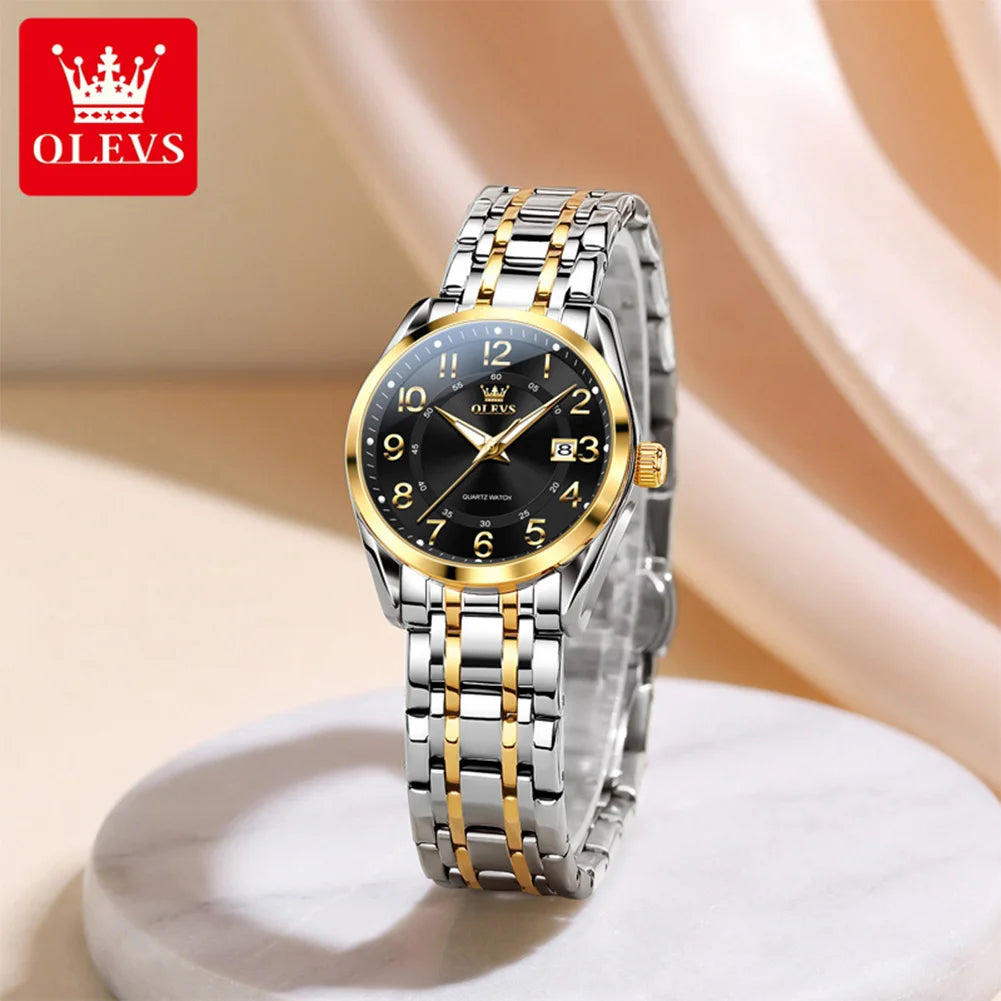 OLEVS 3666 Orologi da Donna Originali al Quarzo Impermeabili Luminosi Regalo per Donna Cronografo con Data Reloj Mujer