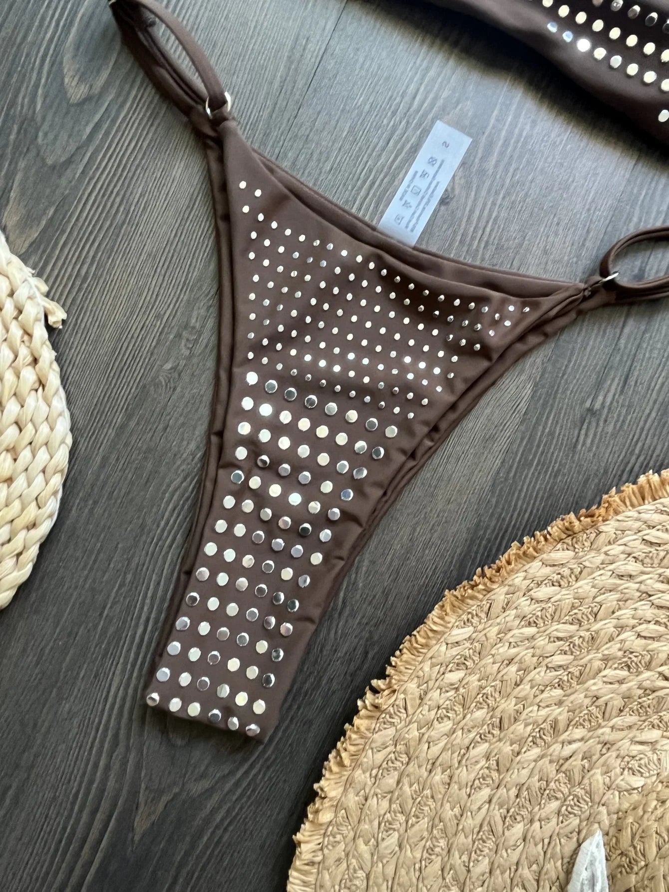 2025 Diamante Bikini Donne Sexy Costume Da Bagno A Fascia Biquini Push Up Costumi Da Bagno Femminile Lucido Costumi da Bagno Floreale Tuta Beachwear
