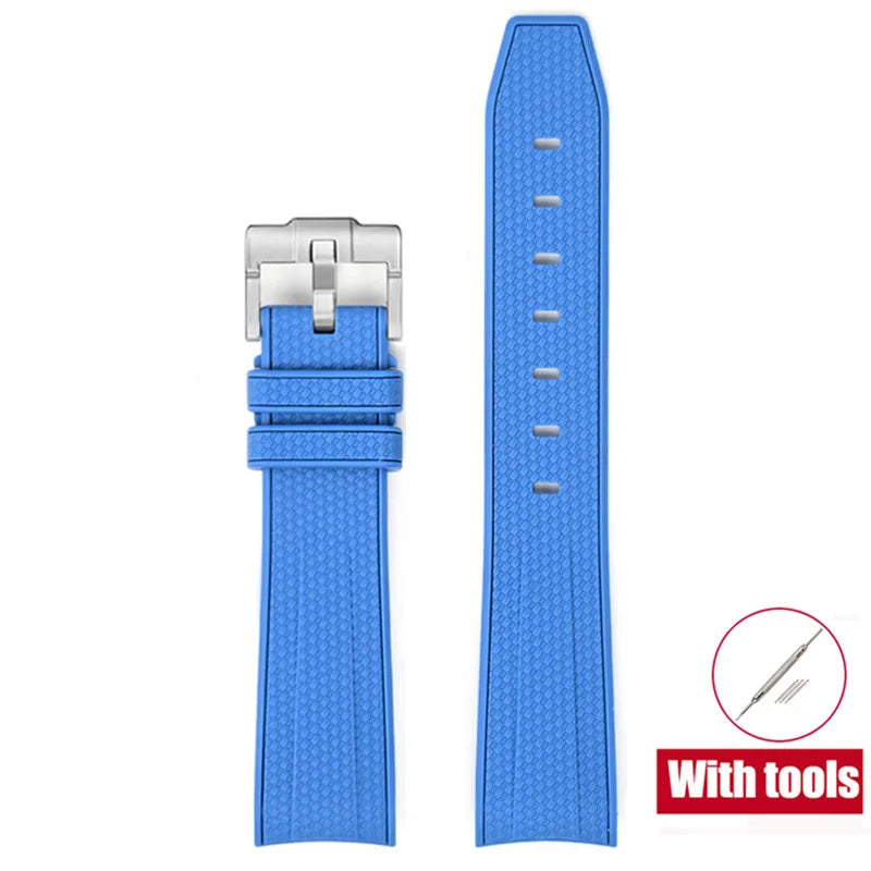 Cinturino in gomma per Swatch X Omega Joint MoonSwatch Cinturino sportivo impermeabile da 20 mm Cinturino con estremità curva in silicone per uomo donna