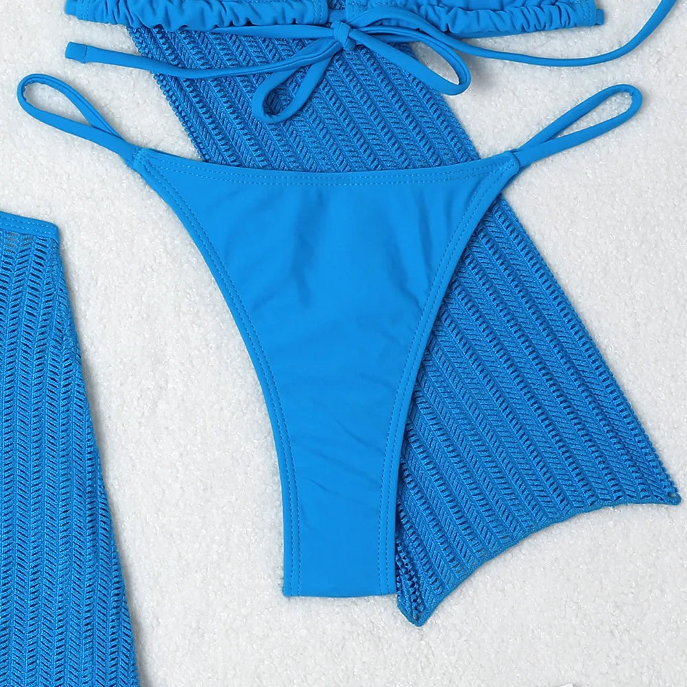 2026 Bikini sexy Costumi da bagno femminili Costumi da bagno a tre pezzi da donna Costumi da bagno da spiaggia Costumi da bagno Bikini brasiliano Set Bagnante da piscina