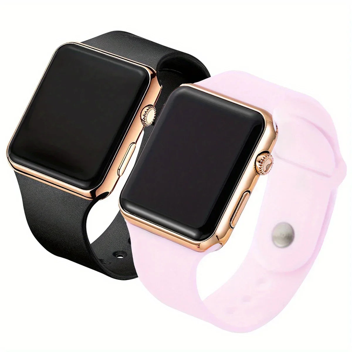2 pezzi orologio per coppie display a LED orologio elettronico sportivo orologio da polso digitale in silicone per donna uomo regalo di San Valentino per lei