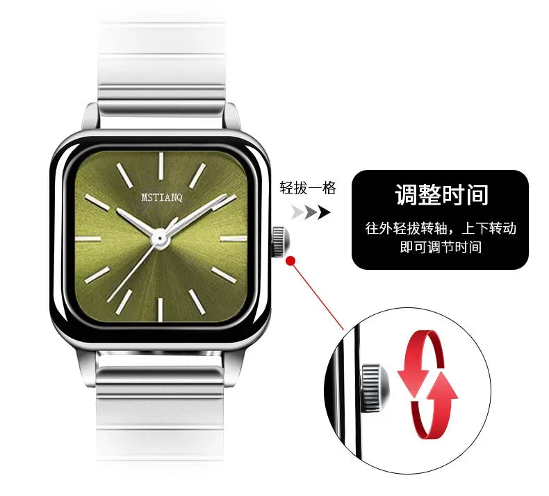 Orologio da donna di lusso Orologio da polso al quarzo da donna con cintura in acciaio alla moda delle migliori marche Montre Femme Bellissimi regali Orologi da donna di lusso