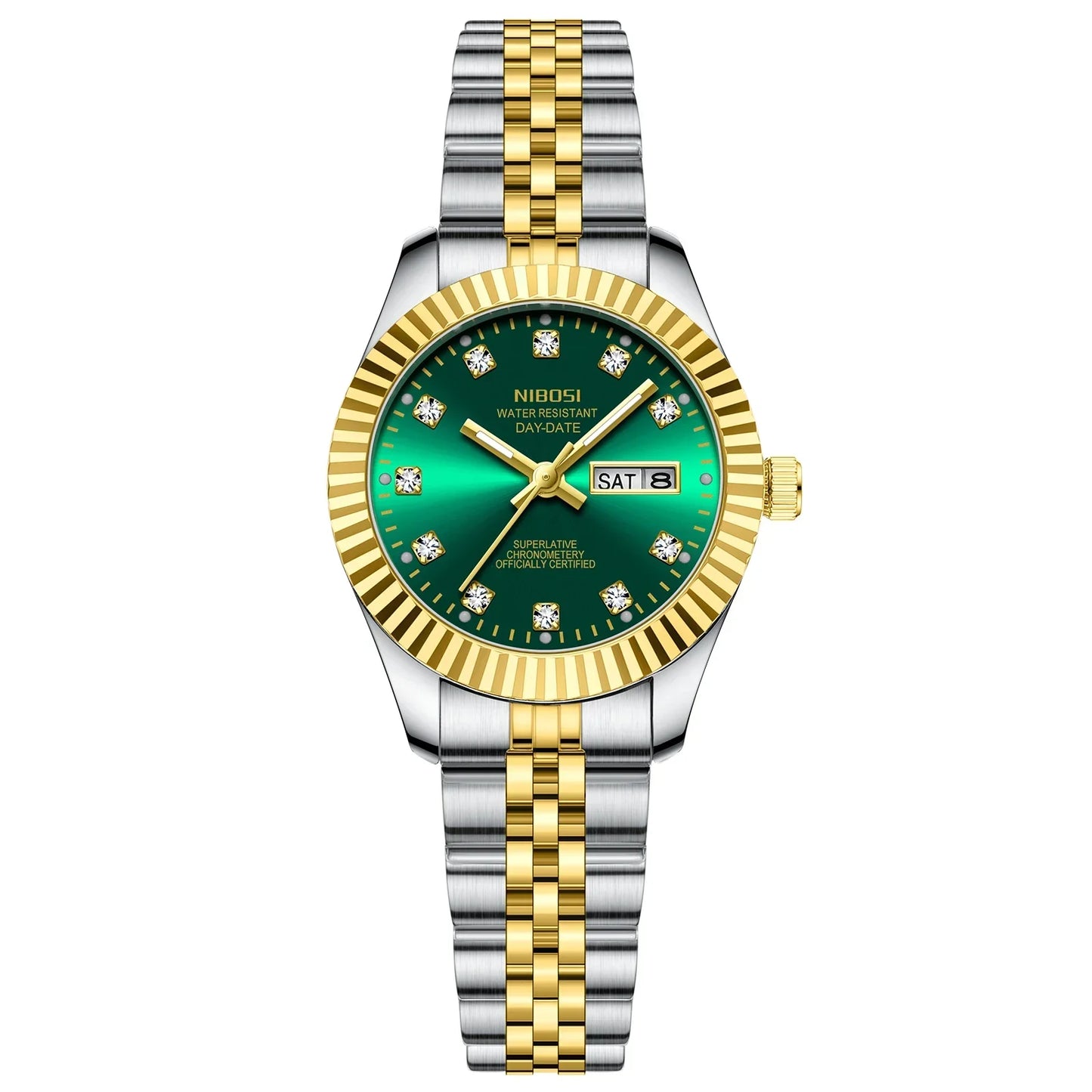 NIBOSI Orologi da donna con diamanti Orologio da donna casual di moda di lusso delle migliori marche Orologio da donna con data settimanale automatica impermeabile Reloj