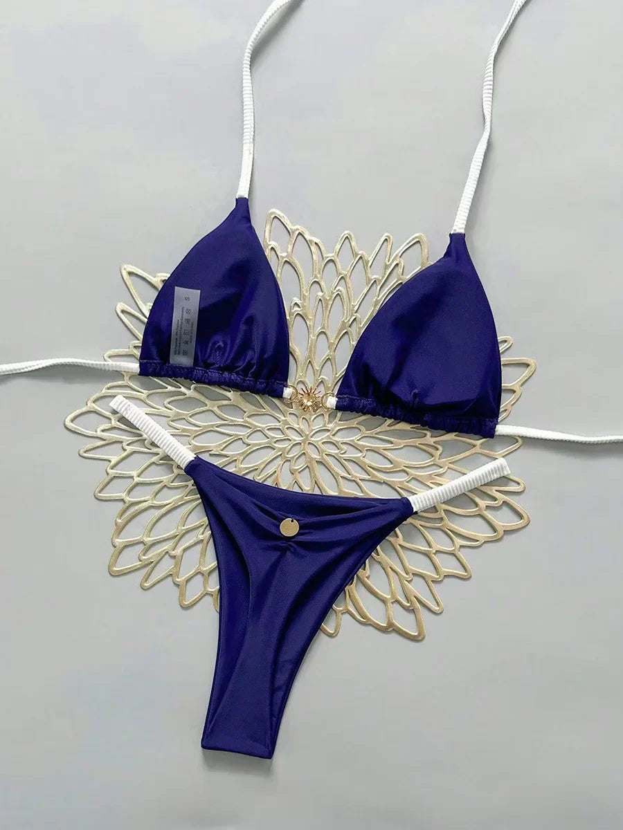 Micro Bikini 2026 Push Up Costumi da bagno donna Costumi da bagno sexy Bikini brasiliano Perizoma Biquini Costume da bagno solido Costumi da bagno estivi
