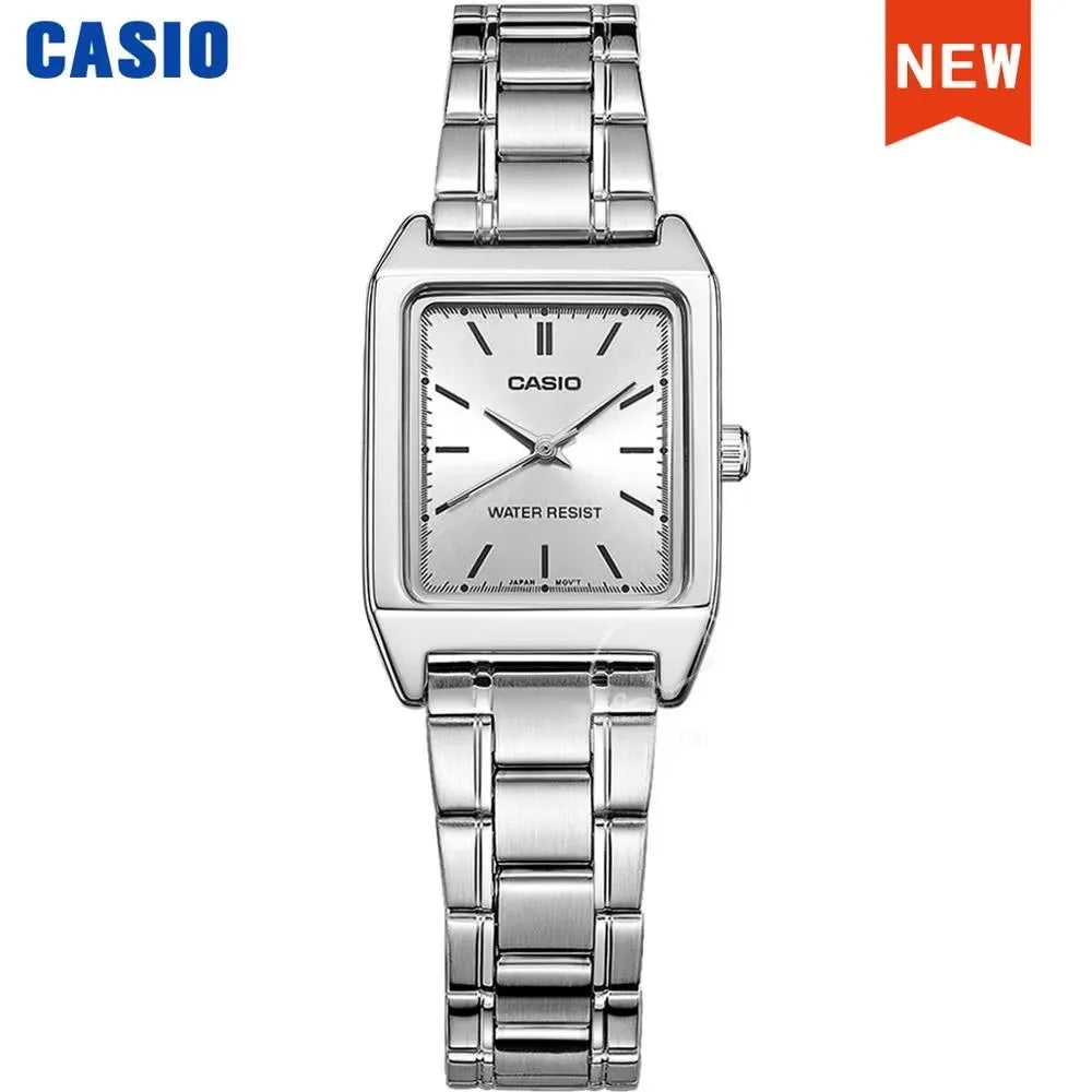 Orologio Casio da donna set di lusso delle migliori marche Orologio da donna al quarzo impermeabile 30 m Forma tonneau Acciaio inossidabile Ste reloj mujer LTP-V007D-