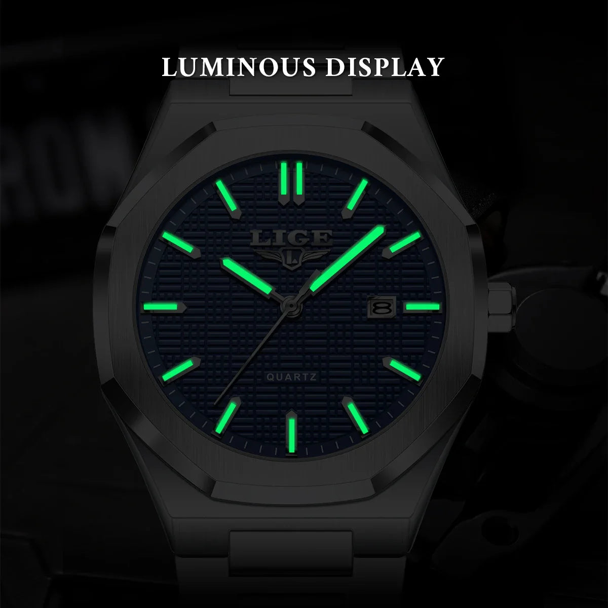 LIGE Orologio da donna elegante e lussuoso, orologio classico alla moda con data automatica, cinturino in acciaio inossidabile, orologi luminosi impermeabili per donna, regalo per signora