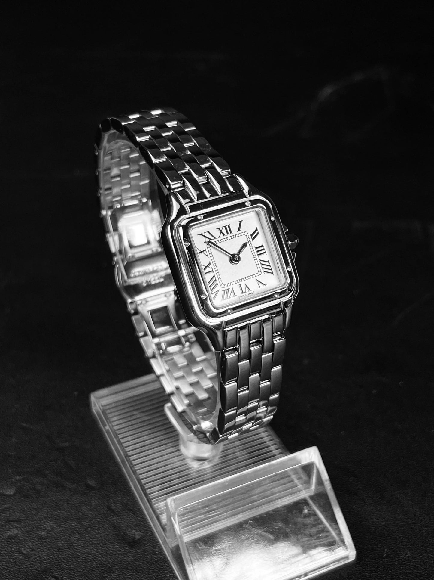 Classico orologio al quarzo quadrato retrò con numeri romani, orologio da coppia, orologio da uomo e da donna di lusso, regalo alla moda in acciaio inossidabile