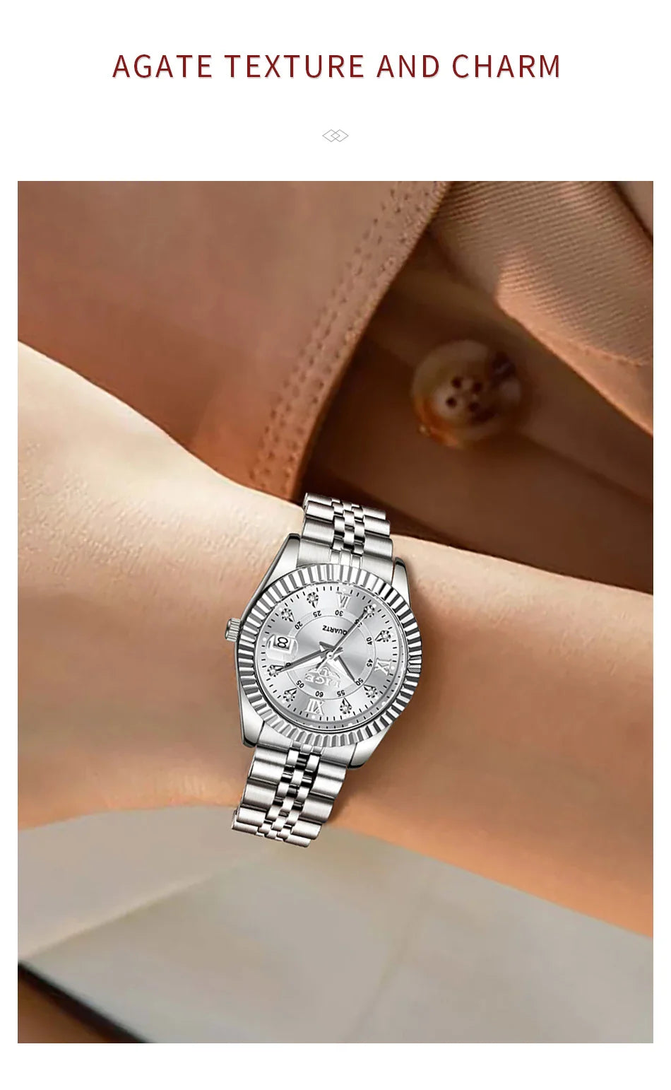 Orologio da Polso LIGE di Lusso con Strass per Donna, Cinturino in Acciaio Inossidabile, Movimento al Quarzo, Regalo, Reloj Mujer