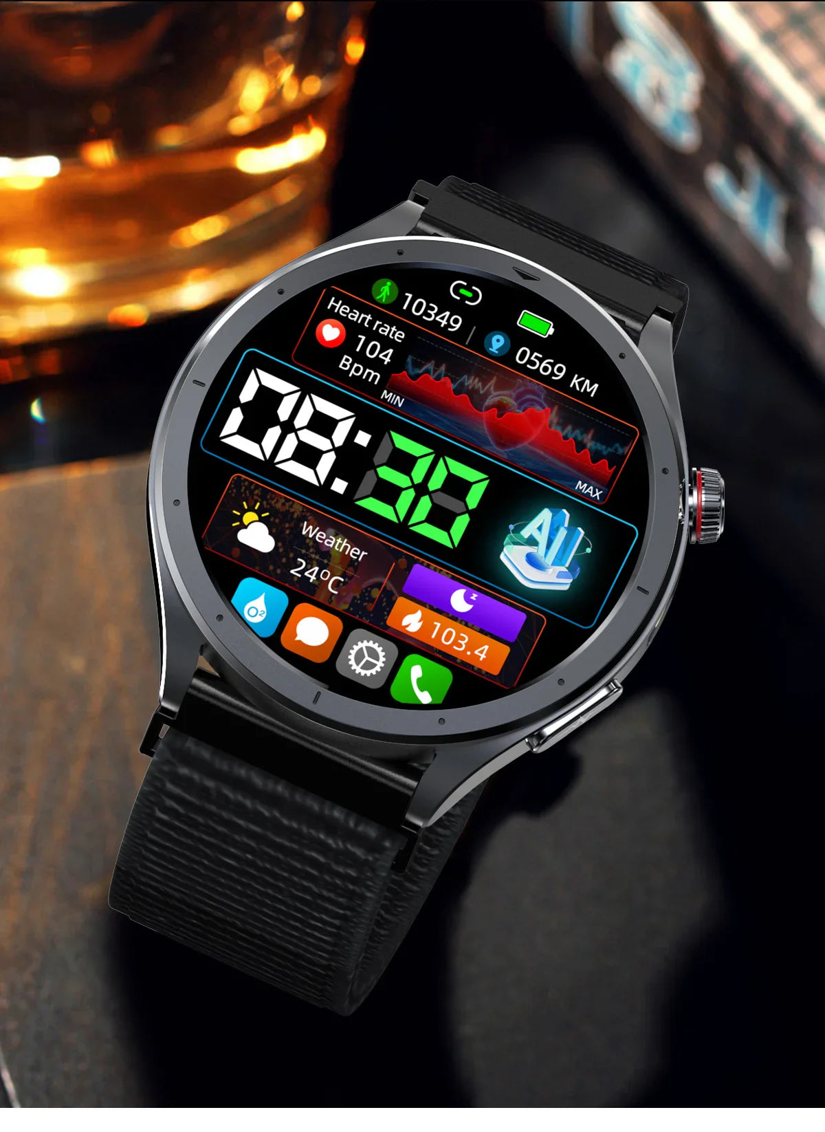Nuovo Smartwatch 2026 per Analisi del Grasso Corporeo, ECG+PPG, Acido Urico, Pressione Sanguigna, Ossigeno nel Sangue, Orologio con Chiamate per Uomini e Donne