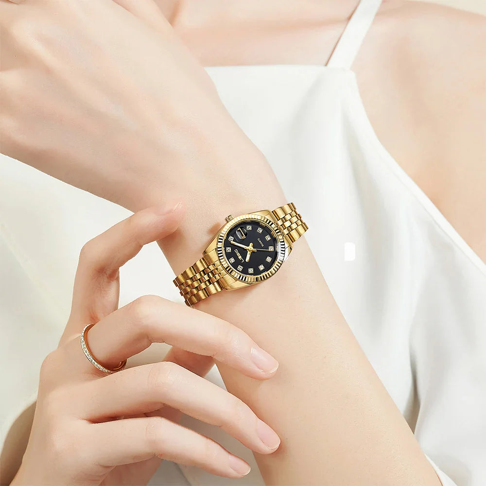 LIEBIG orologi da polso al quarzo eleganti di lusso delle migliori marche orologi automatici di moda per le donne orologio con cinturino in acciaio inossidabile Reloj Mujer