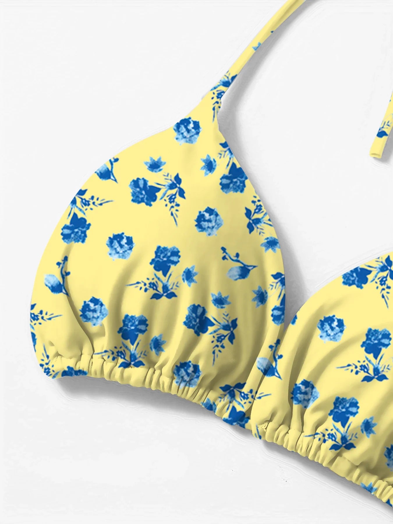Nuovo Stile Bikini Due Pezzi da Donna Stampato, Fresco e Alla Moda, con Laccetti al Collo, Sexy e Trendy