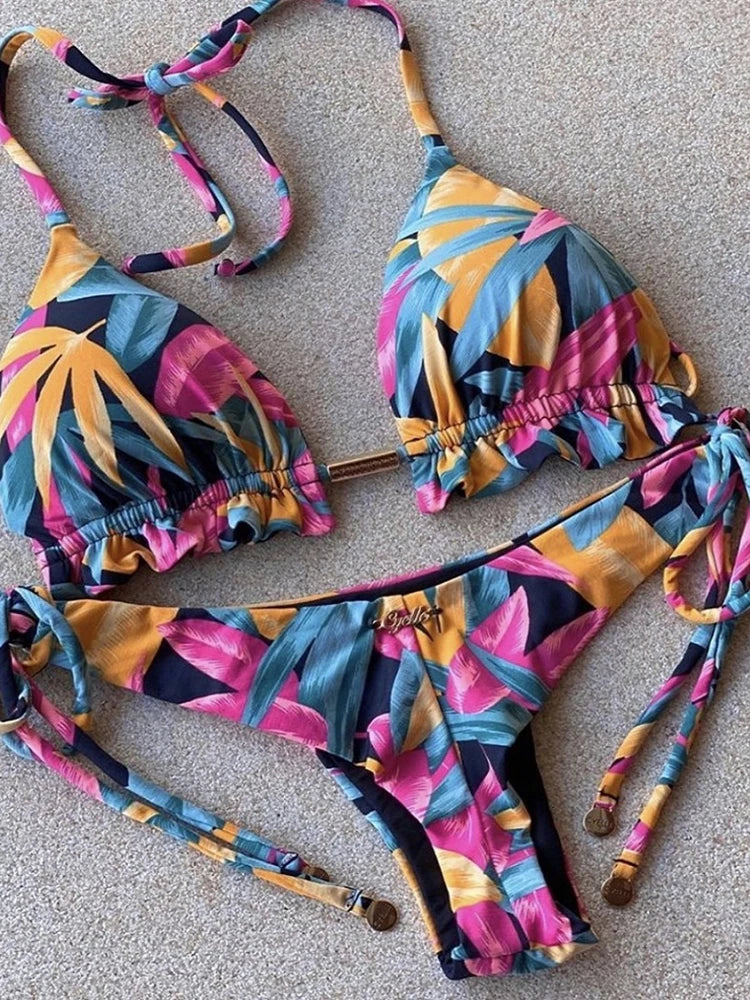 RUOTONGSEPT Bikini da Donna 2022 Nuovo Costume da Bagno Femminile Sexy Set Bikini Push-up per Nuoto e Bagno