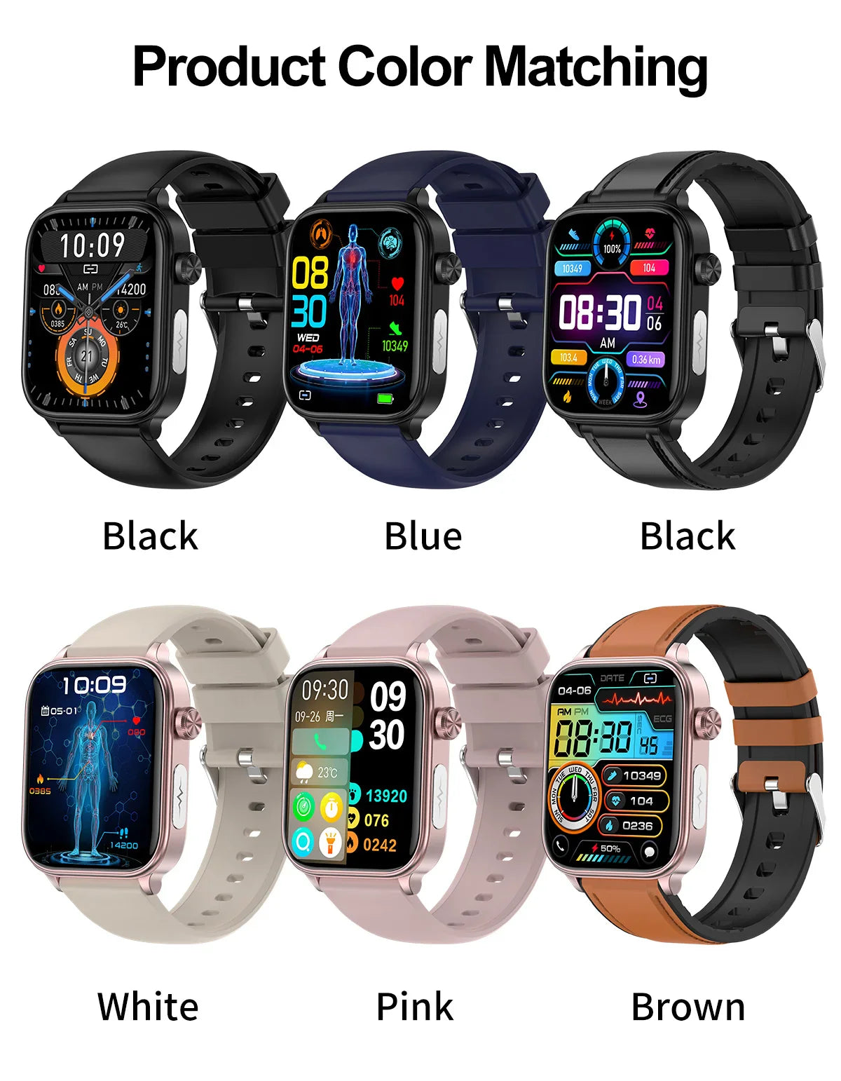 2025 Nuovo AI Diagnosi Lipidi nel sangue Acido urico Test di composizione corporea Smart Watch per uomo ECG + PPG Chiamata Bluetooth Salute Smartwatch