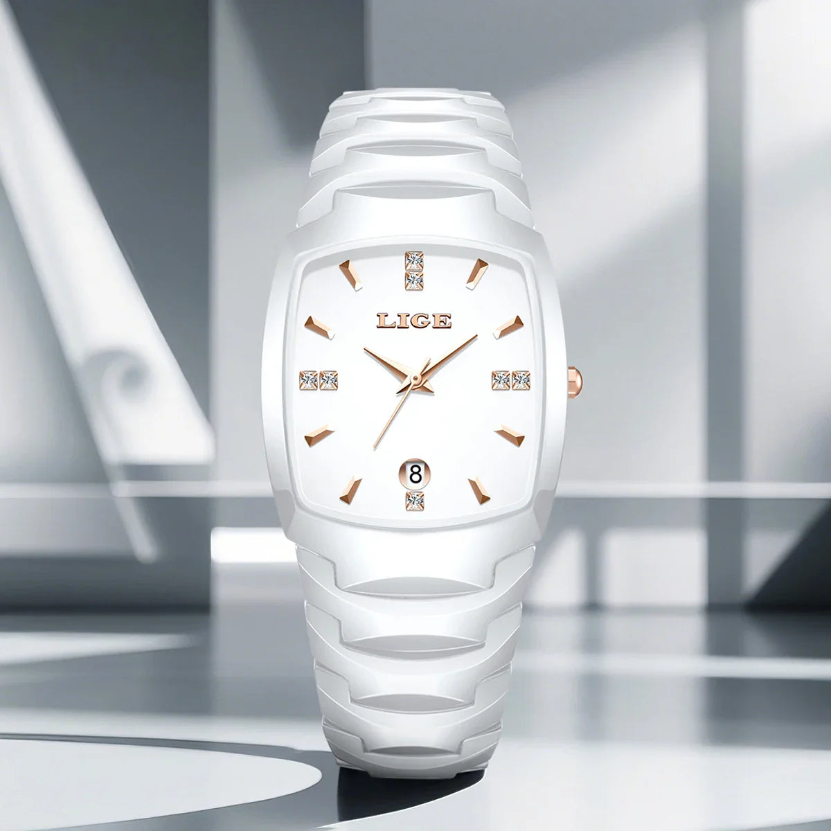 LIGE Orologio da Donna di Lusso alla Moda, Elegante e Semplice, in Acciaio Inossidabile, Casual, al Quarzo, con Calendario, Regalo Romantico per Signore, Novità