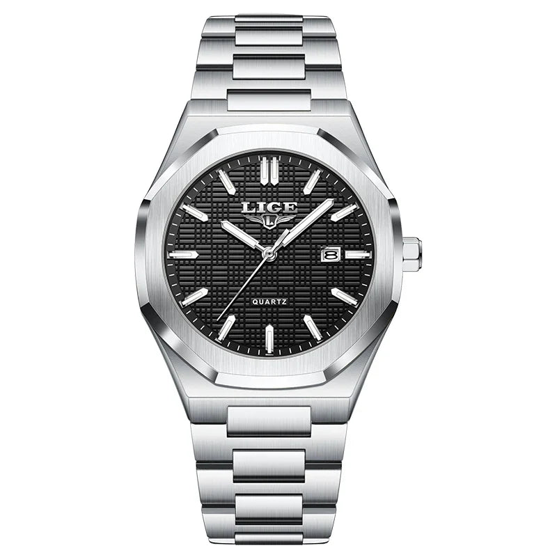 LIGE Orologio da donna elegante e lussuoso, orologio classico alla moda con data automatica, cinturino in acciaio inossidabile, orologi luminosi impermeabili per donna, regalo per signora