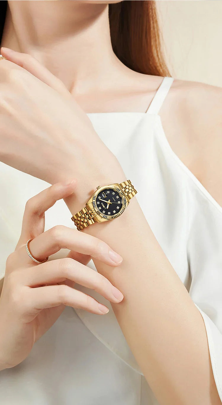 LIEBIG orologi da polso al quarzo eleganti di lusso delle migliori marche orologi automatici di moda per le donne orologio con cinturino in acciaio inossidabile Reloj Mujer