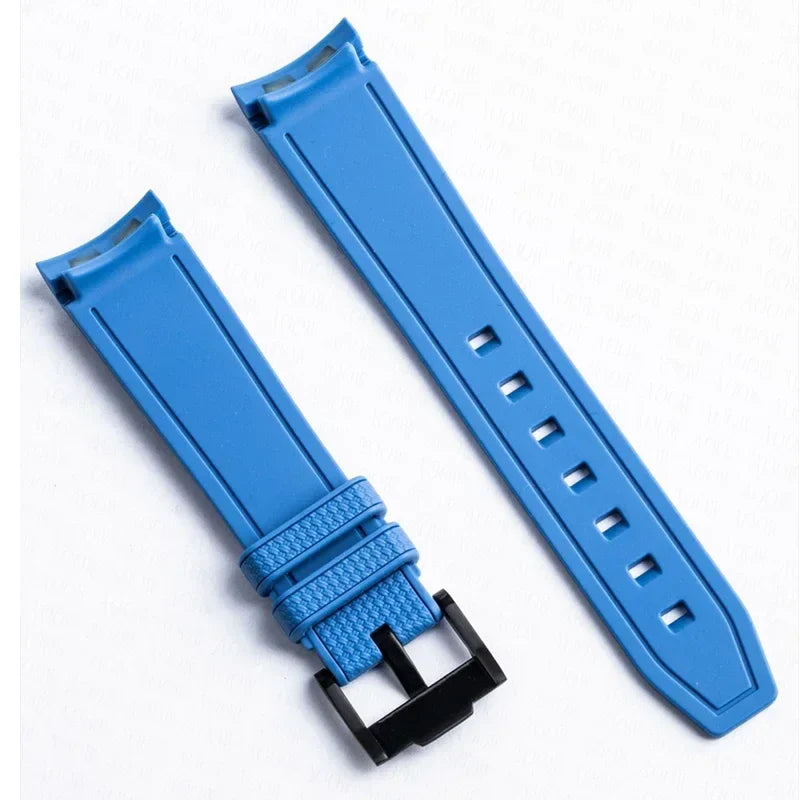 Cinturino in gomma per Swatch X Omega Joint MoonSwatch Cinturino sportivo impermeabile da 20 mm Cinturino con estremità curva in silicone per uomo donna