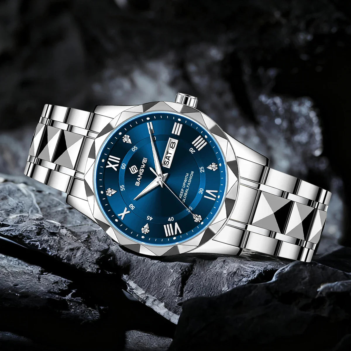 BANGWEI Orologio da donna Orologio di moda classico elegante di lussoBusiness Casual Data Orologi da donna al quarzo luminoso impermeabile in acciaio inossidabile