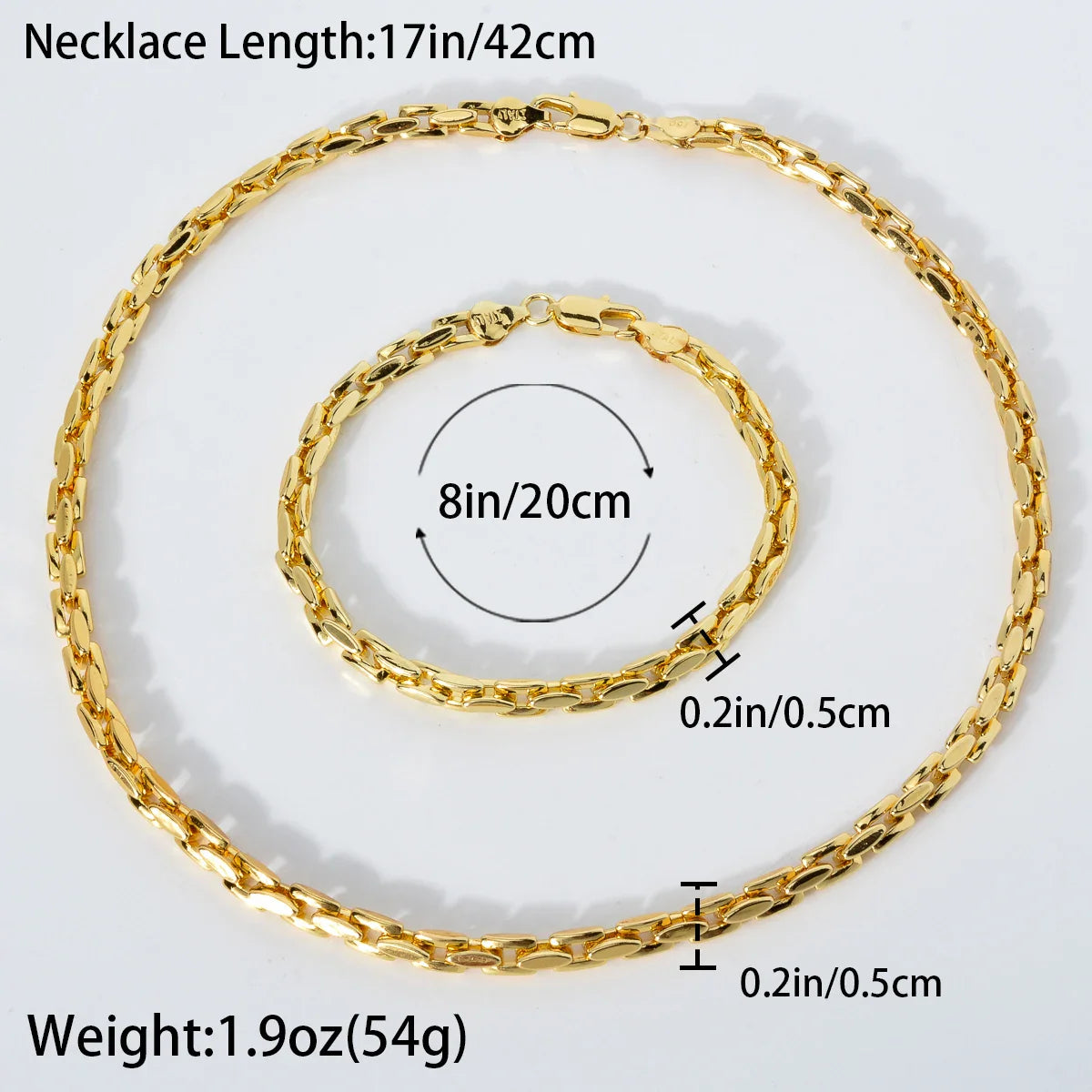 Sunny Jewelry Set Classic placcato oro collana bracciale per donna uomo Luxury Punk rame Link catene collana braccialetto regalo