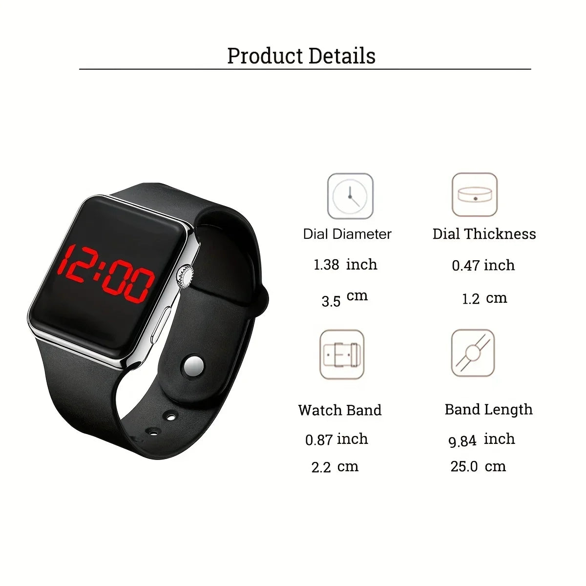 2 pezzi orologio per coppie display a LED orologio elettronico sportivo orologio da polso digitale in silicone per donna uomo regalo di San Valentino per lei