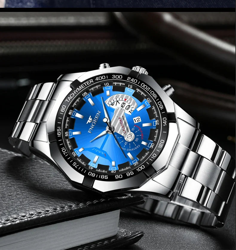 2024 Top Brand di Lusso Orologio di Moda Casual Militare Al Quarzo Sport Orologio Da Polso In Acciaio Pieno Impermeabile Orologio da Uomo Relogio Masculino