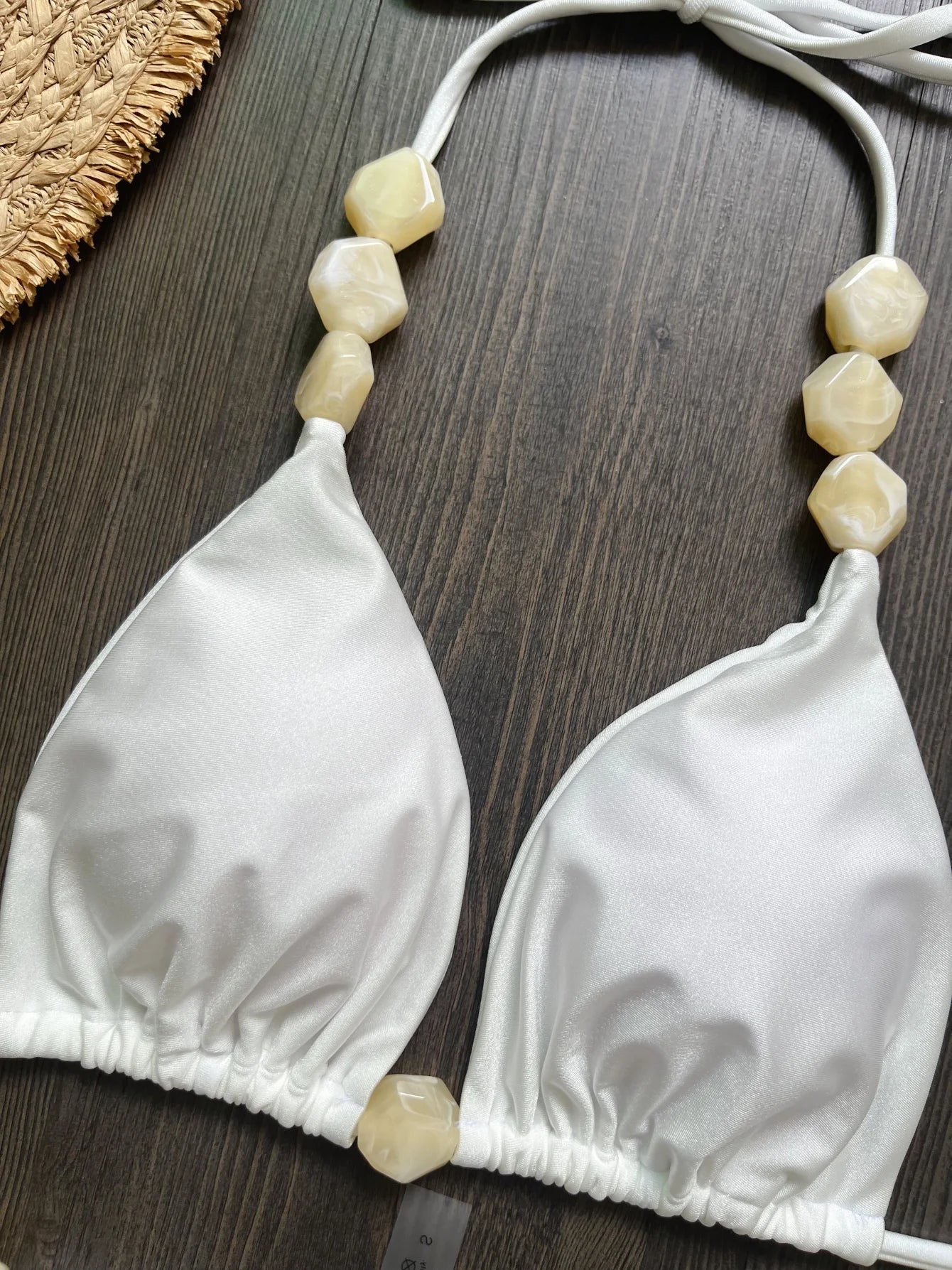 Costume da bagno bikini sexy con perline 2026 da donna, set bikini halter con scollo a V, abbigliamento da spiaggia estivo