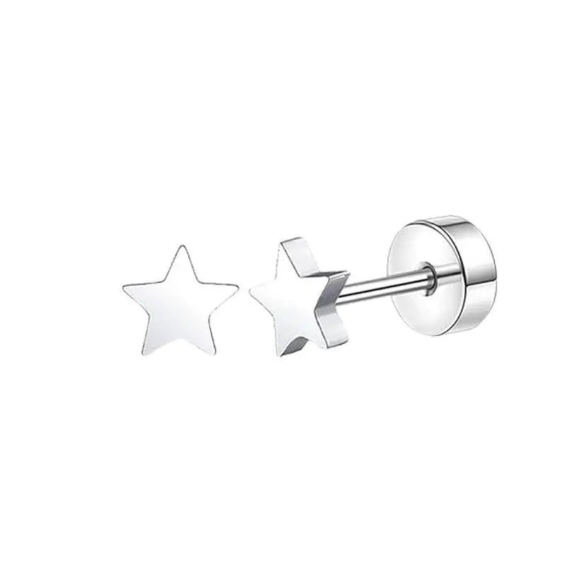 2 pz/set In Acciaio Inox Cuore Luna Earbone Della Vite Della Vite Della Sfera Orecchini con perno per Le Donne di Modo Dell'orecchio Trago Cartilagine Body Piercing