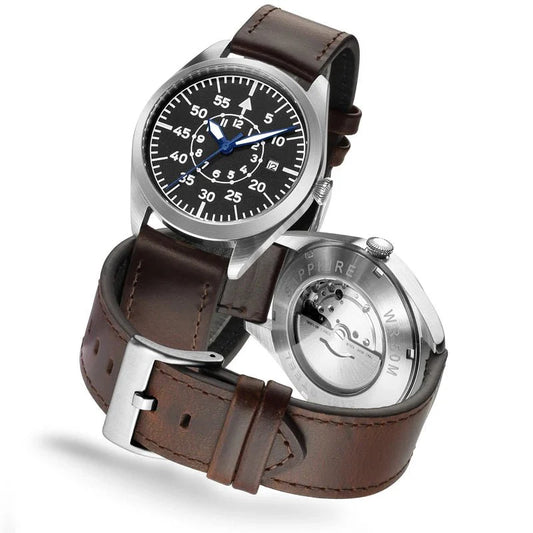 Flieger Pilot Watch A Tipo B Aviator Campo automatico Reloj Piloto Relogio Orologio da polso meccanico Orologio Pilota Montre Pilote