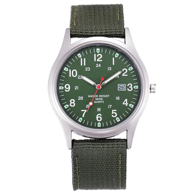 Ragazzi marca orologi economici uomo moda casual cinturino in nylon sport esercito regali data orologio da polso al quarzo fluorescente Relogio Masculino