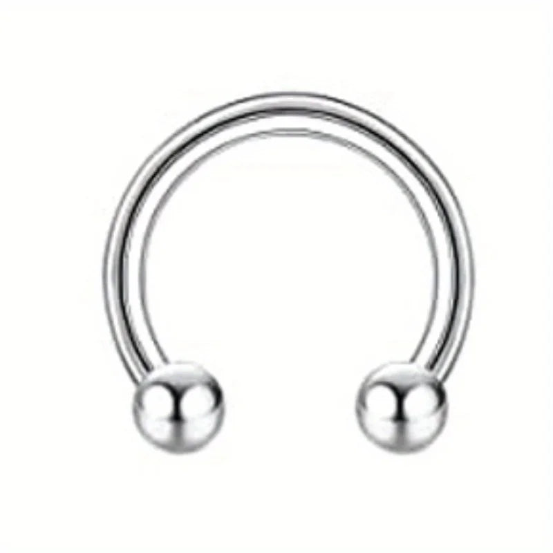 Drperfect 1pc orecchini chirurgici in acciaio inossidabile per donna uomo orecchini con retro piatto orecchini con cartilagine orecchini a cerchio con Piercing
