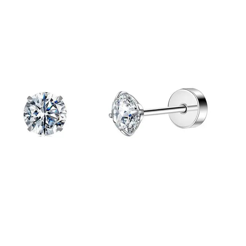 2 pz/set In Acciaio Inox Cuore Luna Earbone Della Vite Della Vite Della Sfera Orecchini con perno per Le Donne di Modo Dell'orecchio Trago Cartilagine Body Piercing