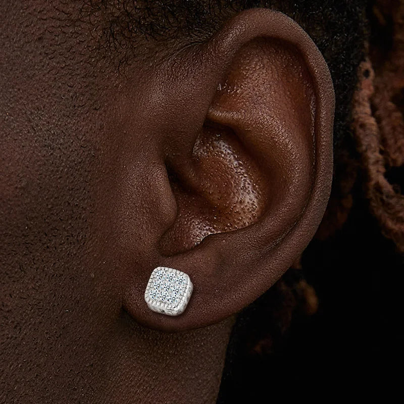 Orecchini finti Ice Out per uomo donna Forte magnete magnetico in acciaio inossidabile non penetrante Accessori per gioielli di moda Hip Hop Rock