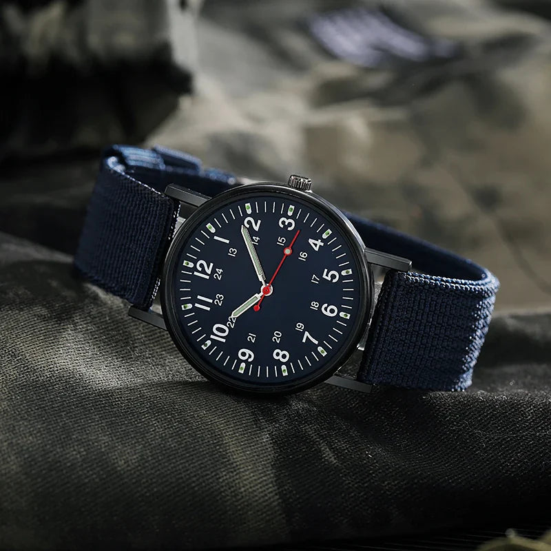 Orologio da polso sportivo al quarzo da polso da uomo con cinturino in Nylon luminoso orologi da polso resistenti agli urti